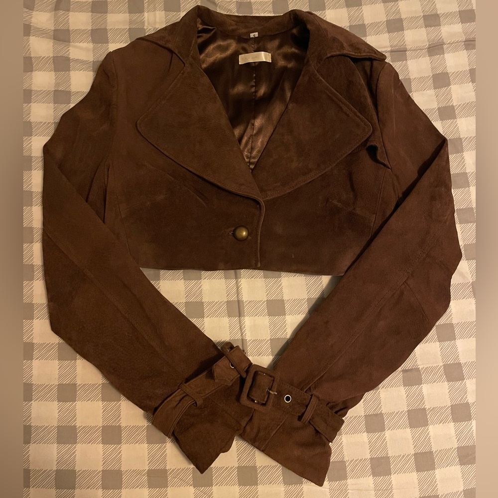 Vintage Cropped Suede Jacket